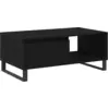 Image de vidaXL Table basse noire imitation chêne 90 x 50 x 36,5 cm Bois composite