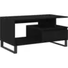 Image de vidaXL Table basse noire imitation chêne 90 x 49 x 45 cm Bois composite