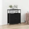Image de vidaXL Sideboard noir imitation chêne 70 x 30 x 80 cm Bois composite