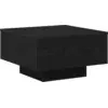 Image de Table Basse Chêne Noir 55X55X31 Cm en matériaux dérivés du bois Lumarko