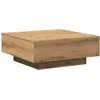 Image de Table Basse Chêne Artisanal 80X80X31 Cm Bois Composite Lumarko