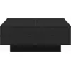 Image de vidaXL Table basse noire imitation chêne 80 x 80 x 31 cm