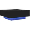 Image de vidaXL Table basse noire imitation chêne 80 x 80 x 31 cm Bois composite