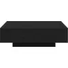 Image de Table basse en chêne noir, 100X100X31 Cm, en bois reconstitué Lumarko