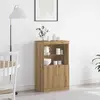 Image de Buffet LED vidaXL marron 60 x 37 x 100 cm en aggloméré