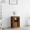 Image de vidaXL LED-Sideboard vieux bois 41 x 37 x 67 cm Matériau dérivé du bois