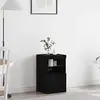 Image de vidaXL LED-Sideboard noir imitation chêne 41 x 37 x 67 cm