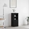 Image de vidaXL LED-Sideboard noir imitation chêne 41 x 37 x 100 cm