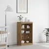 Image de vidaXL LED-Sideboard Chêne Artisan 60,5 x 37 x 100 cm Matériau dérivé du bois
