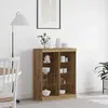 Image de vidaXL Buffet LED en chêne Artisan 81 x 37 x 100 cm en aggloméré