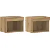 Image de vidaXL Ensemble de meubles TV 2 pcs Chêne Artisan 40 x 30 x 30 cm Bois composite