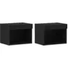Image de vidaXL Ensemble de meubles TV 2 pcs Noir imitation chêne 40 x 30 x 30 cm