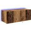 Image de vidaXL Meuble mural pour télévision, 80 x 35 x 31 cm, en bois de récupération et en panneaux de particules