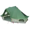 Image de vidaXL Tente tipi avec toit et rangement Vert 466 x 310 x 240 cm Taffetas