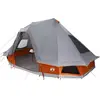 Image de vidaXL Tente tipi avec toit gris et orange 466 x 310 x 240 cm Taffetas