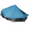 Image de Tente tipi vidaXL avec toit et espace de rangement, bleue, 680 x 430 x 270 cm, en taffetas