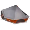 Image de Tente tipi vidaXL avec toit, gris et orange, 680 x 430 x 270 cm, en taffetas