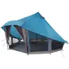 Image de Tente tipi vidaXL avec toit et espace de rangement, bleue, 508 x 470 x 300 cm, en taffetas