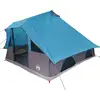 Image de Tente tipi vidaXL avec toit et espace de rangement, bleue, 358 x 296 x 258 cm, en taffetas