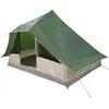 Image de Tente tipi vidaXL avec toit et espace de rangement, vert, 364 x 281 x 257 cm, en taffetas