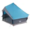 Image de vidaXL Tente tipi avec toit et rangement Bleu 400 x 346 x 250 cm Taffetas