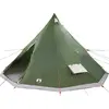 Image de Tente tipi vidaXL avec toit et espace de rangement, verte, 560 x 560 x 300 cm, en taffetas