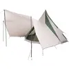 Image de Tente tipi vidaXL avec toit et espace de rangement, verte, 510 x 690 x 330 cm, en taffetas