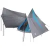 Image de Tente tipi vidaXL avec toit et espace de rangement, bleue, 510 x 690 x 330 cm, en taffetas