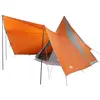 Image de Tente tipi vidaXL avec toit, gris et orange, 510 x 690 x 330 cm, en taffetas