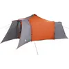 Image de vidaXL Tente tipi avec toit gris et orange 492 x 492 x 275 cm Taffetas