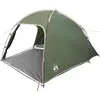 Image de Tente cabane vidaXL avec toit et espace de rangement, verte, 370 x 230 x 185 cm, en taffetas