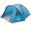 Image de Tente dôme vidaXL 4 personnes 308 x 268 x 130 cm Imperméable Bleu Taffetas