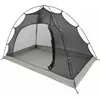 Image de Tente VidaXL avec toit et espace de rangement, gris et noir, 236 x 108 x 120 cm