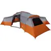 Image de Tente familiale vidaXL avec toit, gris et orange, 833 x 585 x 216 cm, en taffetas