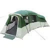 Image de Tente familiale vidaXL avec toit et espace de rangement, verte, 762 x 655 x 218 cm, en taffetas