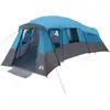 Image de Tente familiale vidaXL avec toit et espace de rangement, bleue, 762 x 655 x 218 cm, en taffetas