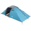 Image de Tente tunnel vidaXL avec toit et espace de rangement, bleue, 510 x 240 x 156 cm, en taffetas