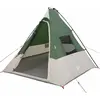 Image de Tente tipi vidaXL avec toit et espace de rangement, verte, 383 x 338 x 217 cm, en taffetas