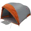 Image de Tente tunnel vidaXL avec toit, gris et orange, 410 x 285 x 198 cm, taffetas