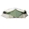 Image de vidaXL Tente intérieure avec toit et espace de rangement, vert, 520 x 520 x 190 cm, taffetas