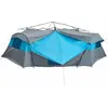 Image de vidaXL Tente intérieure avec toit et espace de rangement, bleue, 520 x 520 x 190 cm, taffetas