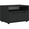 Image de vidaXL Armoire TV VISNES Noir 60x40x38 cm Bois composite