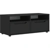 Image de vidaXL Armoire TV VISNES Noir 100x40x38 cm Bois composite