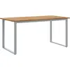 Image de vidaXL Table de jardin Grise 160 x 80 x 75 cm Bois massif d'acacia