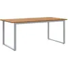 Image de vidaXL Table de jardin Grise 180 x 90 x 75 cm Bois massif d'acacia