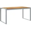 Image de vidaXL Table de jardin Grise 160 x 80 x 75 cm Bois massif d'acacia