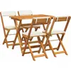 Image de Ensemble de salon de jardin vidaXL avec coussins, 5 pièces, bois d'acacia massif teinté huile