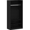 Image de vidaXL Armoire avec étagère noir aspect chêne 100 x 50 x 200 cm
