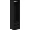 Image de vidaXL Armoire noire aspect chêne 50 x 50 x 200 cm