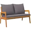 Image de Banc de jardin vidaXL, couleur huile naturelle, 115 x 65 x 71 cm, bois massif d'acacia